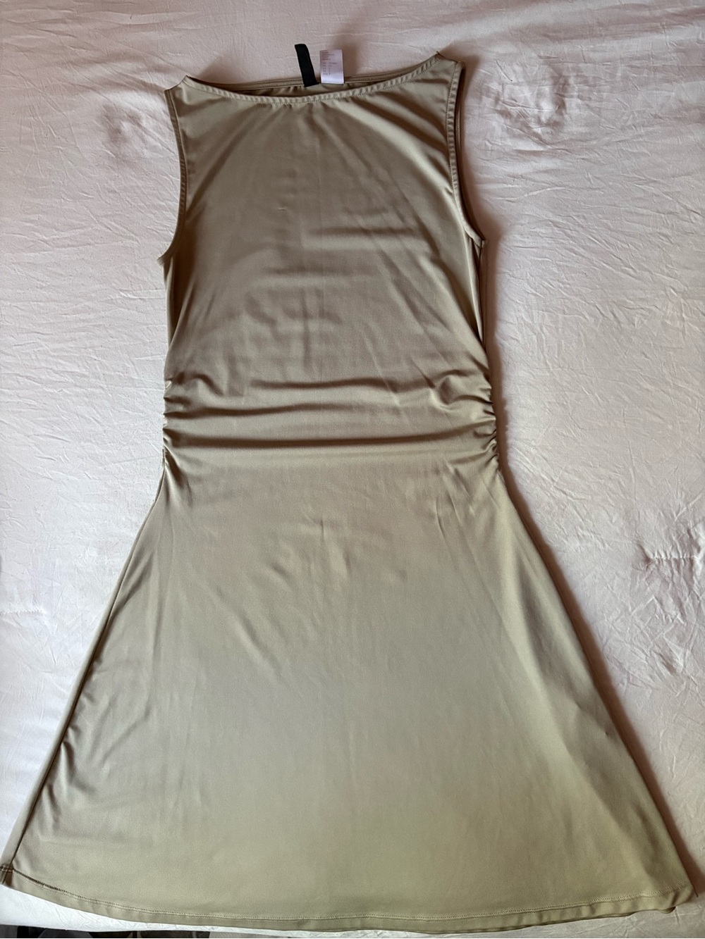 H&M Sleeveless Midi Dress in beige